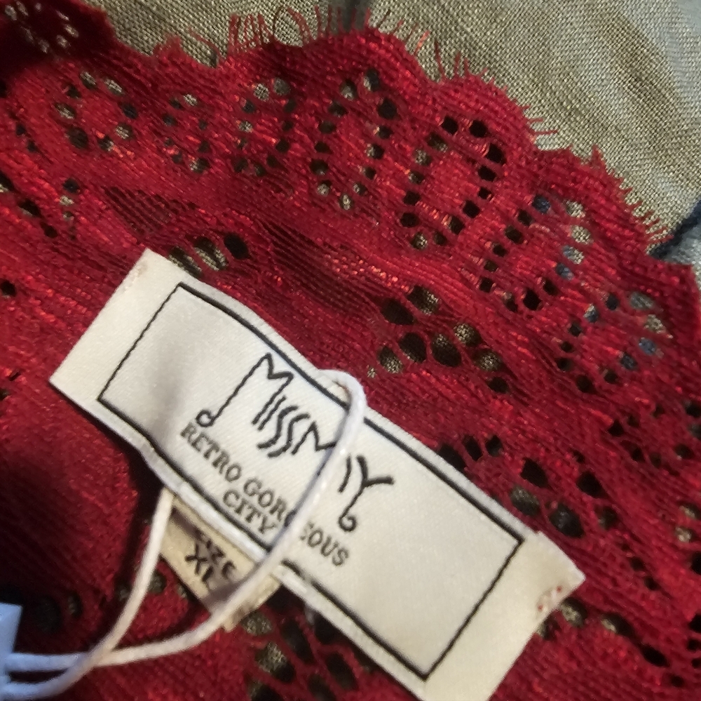 NWT MISSMAY Retro Red Lace Dress - XL - Picture 6 of 7